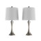 Hastings Home Hastings Home Flared Table Lamps- Set of 2, Silver 699859XYP - alternate 2